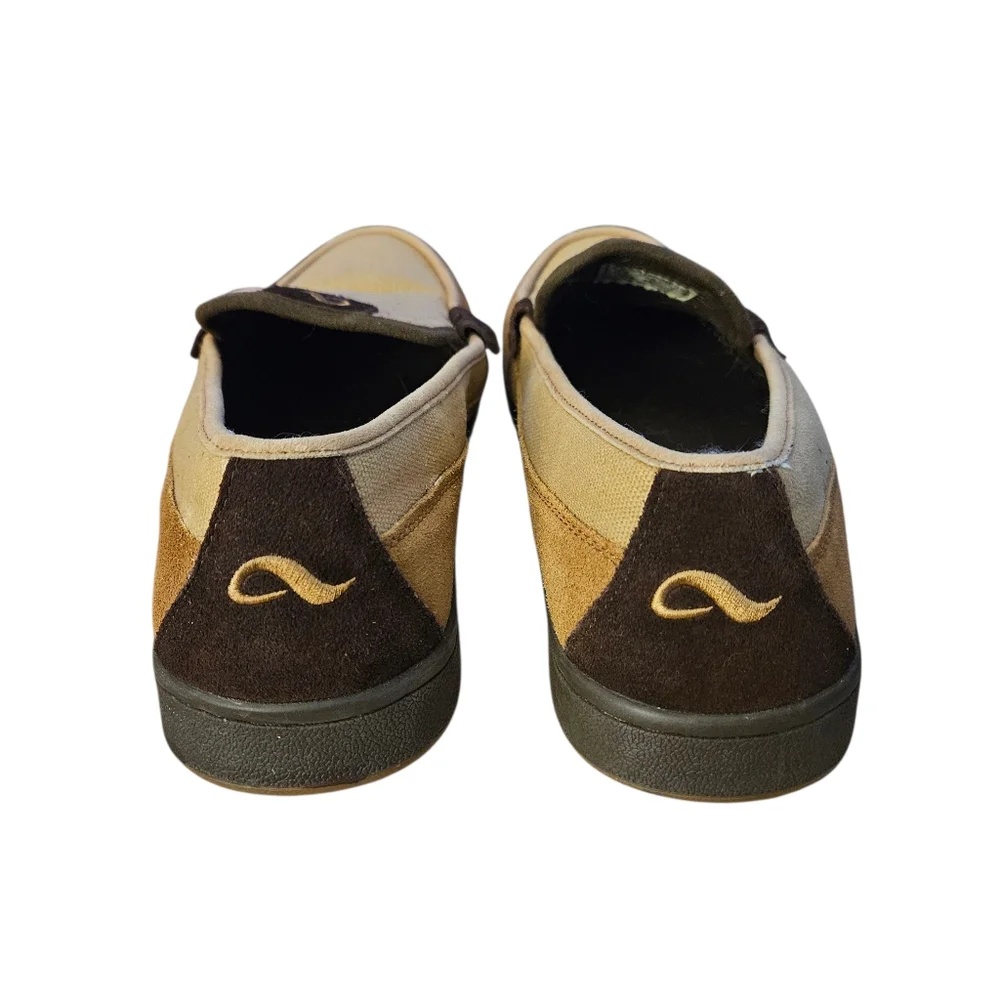 Vintage Men's Adio Skater Shoe Brown & Tan Leather Slip-On Shoes Size 10 USED - Picture 9 of 15